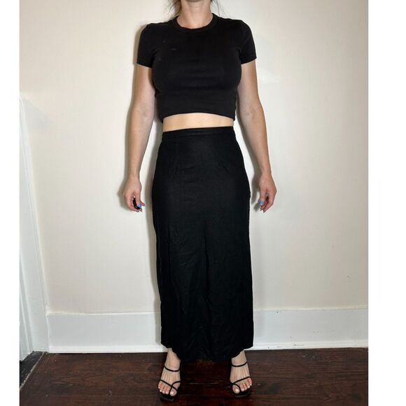 Old Navy Black Midi Skirt Size Small - Picture 7 of 8